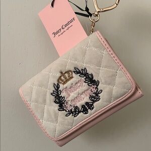 Juicy Couture Cream and Pink Quilted Wallet